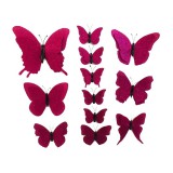 Baking & Pet Kft Pillangós tortadekoráció, csillogós-12 db - Piros