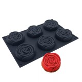 Baking & Pet Kft Rózsás szilikon forma(6 adagos)