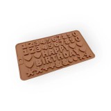 Baking & Pet Kft Szilikon bonbon és csokoládé forma-happy birthday betű és szám