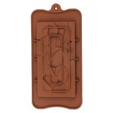 Baking & Pet Kft Szilikon Csokoládéöntő Forma – Táblás, Repedezett Mintázattal