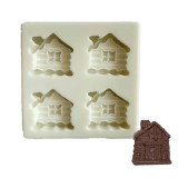 Baking & Pet Kft Szilikon fondant és marcipán mintázó-4 részes Házikó
