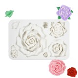 Baking & Pet Kft Szilikon fondant és marcipán mintázó-Rózsák 8,7x13,2cm