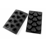 Baking & Pet Kft Szilikon süti- és mousse forma – Szív minta, 12 részes