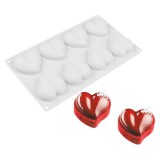 Baking & Pet Kft Szív alakú szilikon forma, 8 adagos-17x29,5cm