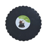 Baking & Pet Kft Tortakarton, torta alátét fekete, 30cm, kör csipkés-5db