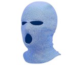 Balaclava - kötött szopó maszk 3 nyílással (kék)