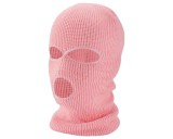 Balaclava - kötött szopó maszk 3 nyílással (pink)