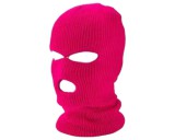 Balaclava - kötött szopóálarc 3 nyílással (sötét pink)