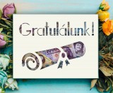 Ballagási ajándék pénzátadó képkeret