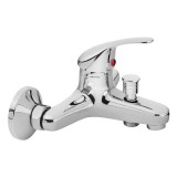 BALLETTO kádtöltő csaptelep 35mm, 150mm-es, falra szerelhető, fényes, zuhanycsatlakozóval (zuhanycső és -fej nélkül)