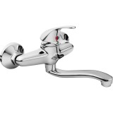 BALLETTO konyhai csaptelep 35mm kerámia betét, falra szerelhető, fényes, 20cm hosszú