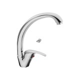 BALLETTO mosogató csaptelep 35mm kerámia betét, álló, 40cm ívelt csőr, egykaros, fényes