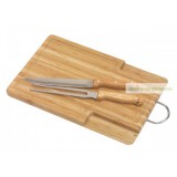 BAMBOO-CUT vágódeszka. szeletelő szettel, 43 x 25 x 2 cm