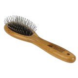 Bamboo Groom bambusz kefe fém tűkkel kis és közepes fajtáknak