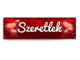 Banner, party felirat, Szeretlek, szerelmes ajándék