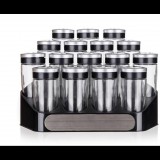 BANQUET ALTIMA Fűszertartó készlet 95 ml, 17 db, fekete (A22599)