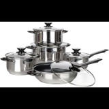 Banquet Rozsdamentes acél edénykészlet Swing Black, 10 darab (A26375)