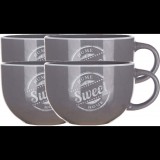 BANQUET SWEET HOME bögre kerámia jumbo 730 ml, szürke, 4 db (A18800)