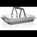 BANQUET Tepsi tapadásmentes felülettel GRANITE 42x29x4.5cm, fedővel (A12236)