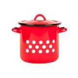 Bara&Bara Fazék+Fedő Pir.Pötty.6L./2+39/21Pp