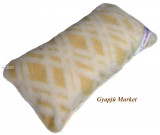 Bárány merino gyapjú párna luxus rácsos 40x80 cm (520 g/m2)