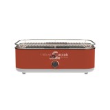 Barbecook BC-ELE-1001 E-Carlo elektromos asztali grill, piros, 42,5x33x16,5cm