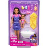 Barbie baba szívecskés ruhában bébiszitter játékszett - Mattel