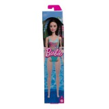 Barbie Beach baba kék mintás fürdőruhában - Mattel
