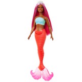 Barbie Dreamtopia: Sellő baba rózsaszín hajjal és korallszínű uszonnyal - Mattel