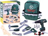 Barkács Készlet Hátizsákban-Működő Csavarhúzó Hanghatásokkal-Fűrész-Kalapács-Fogó-Csavarhúzó-Egyéb Kiegészítők