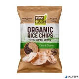 Barnarizs chips, 25 g, RICE UP &#039;Bio&#039;, chia maggal és quinoával