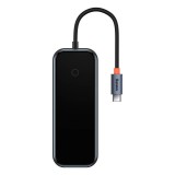 Baseus AcmeJoy 5 az 1-ben Hub USB-C - 2xUSB 3.0 USB 2.0 USB-C PD HDMI sötétszürke (WKJZ010213) (WKJZ010213)