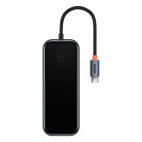 Baseus AcmeJoy 5 az 1-ben Hub USB-C - 2xUSB 3.0 USB 2.0 USB-C PD HDMI sötétszürke (WKJZ010213) (WKJZ010213) - USB Elosztó