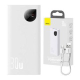 Baseus Adaman2 Powerbank 10000mAh 2xUSB-A USB-C 30W fehér (PPAD080002) (PPAD080002)