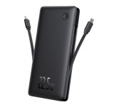 BASEUS AIRPOW AIR LITE vésztöltő USB+Type-C aljzat (10000mAh, 22.5W, PD gyorstöltő, LED jelzés) FEKETE