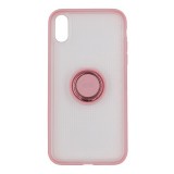 Baseus Apple iPhone XR gyűrűs szilikon tok (rózsaszín)
