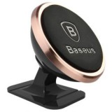 Baseus autós telefontartó, 360 fokban forgatható, mágneses, rózsa arany (SUGENT-NT0R)