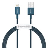 Baseus BASKBK47446 Superior, USB A apa - Lightning apa, 2.4 A, 480 Mbps, 1 m, Kék, Gyorstöltő adatkábel