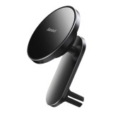 Baseus Big Energy Magnetic szellőzőrácsra, műszerfalra rögzíthető, vezeték nélküli autós telefon töltő és tartó, fekete