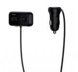 BASEUS bluetooth FM transmitter autós töltő 2 USB aljzat (16W, gyostöltő, microSD olvasó, AUX, spirá