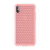 BASEUS BV 2. generációs Apple iPhone XS 5.8 szilikon telefonvédő (fonott minta) rózsaszín