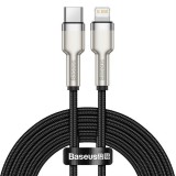 Baseus Cablel Type C Apple Lightning 8-PIN PD20W Power Delivery Cafule Metal Cable Catljk-B011 2 méter fekete