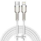BASEUS CABLEL TYPE C Apple Lightning 8-pólusú PD20W Power Delivery Cafule Metal Cable Catljk-B02 2 méter White