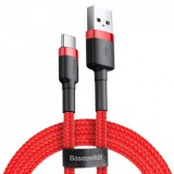 Baseus Cafule 3A USB-USB-C Cable 1m Red CATKLF-B09