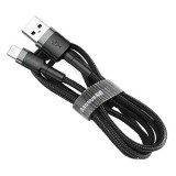 Baseus Cafule Cable durable nylon cord USB / Lightning QC3.0 2.4A 0.5M black-gray (CALKLF-AG1)