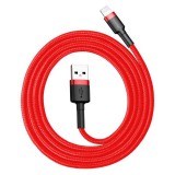 Baseus Cafule USB-Lightning töltőkábel, 2.4A, 1m, piros (CALKLF-B09) (CALKLF-B09) - Adatkábel