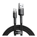 Baseus Cafule USB / Type-C töltő- és adatkábel, 2m, szürke/fekete