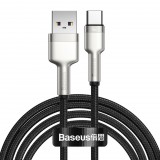 Baseus Cafule USB-USB-C töltőkábel, 66 W, 2m, fekete (CAKF000201) (CAKF000201)