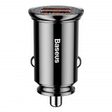 Baseus Circular autós töltő 2xUSB QC3.0 5A 30W fekete (CCALL-YD01) (CCALL-YD01)