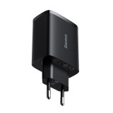 Baseus Compact hálózati töltő 17W, 3×USB Type-A, fekete